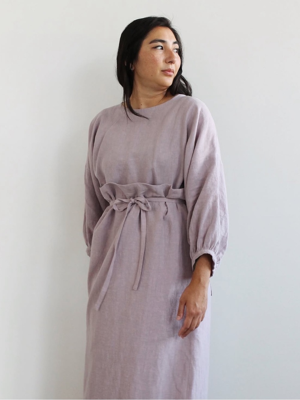 Eli & Barry lavender linen skirt 1